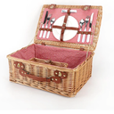 Wicker Picnic Basket for 4 People, Wicker Basket is Suitable for Camping, Outdoors, Photo Shoot or Birthday, Valentine's Day, Wedding Gift