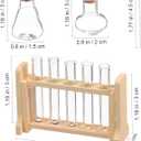 2Sets Miniature Test Tube Rack of Dollhouse Props for Mini Laboratory Decor Compact Design for Table Model and Micro Landscape Ornament