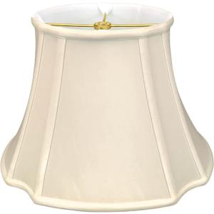 Royal Designs BS-709-15BG Oval Inverted Corner Lamp Shade, (7 x 9) x (12.75 x 15) x 10.75, Beige