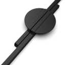 homdiy 6 Pack Black Cabinet Pulls Half Moon Drawer Pulls Semicircle Kitchen Cabinet Handles Modern Black Hardware for Bathroom Cupboard 5 Inch(128mm) Hole Center