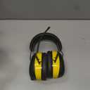 BJKing AM/FM Radio Headphones with Digital Display, 30dB AM FM Hearing Protection Safety Ear Muff, Ear Protection Headphone for Mowing, Landscaping, Shooting and Construction Black-Yellow