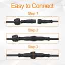 10FT Extension Cable Only Compatible with SUNAPEX Solar String Lights (27FT, 48FT, 96FT) Cord Used to Place Panel in Direct Sunlight