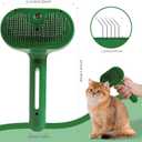 4 x Cat/Dog Deshedding Brush with Water Spray and Steamer - Grooming Tool for Shedding Hair Removal (Christmas Green)
