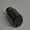 Vechkom 2.5 "Inlet 3.5" Outlet Exhaust Tips Exhaust Stainless Steel and Glossy Carbon Fiber Car Exhaust Tip 6.6" Length Universal for Vehicles with 2.5" O.D.(Matt All Black)