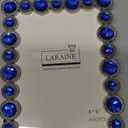 LARAINE Picture Photo Frame 4x6 Rhinestones Metal High Definition Glass Display Pictures for Tabletop Crystal Home Decorative Holiday Gift (Blue, 4x6)