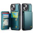 Vinich for iPhone 14 Wallet Case with Card Holder, RFID Blocking Credit Slots Kickstand Shockproof Phone Cover for Women Men, Bluish Green
