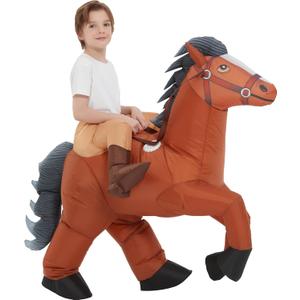 One Casa Inflatable Costumes for Kids,Blow Up Horse Suit,Ride On Halloween Costumes for Boys Girls (7-10YRS)