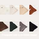 Throw Pillow Covers Set of 3 for Bedroom Living Room Sofa Couch Soft Corduroy Big Decorative Large Square Pillow Cushion Covers Home Dorm Farmhouse dcor Brown, Beige & Camel30x30