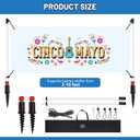 Yaocom Outdoor Horizontal Banner Post Size up to 3 ft x 10 ft Outdoor Advertising Displays Stand Portable and Weather Resistant Banner Stand with Ball Bungee Cords for Yard Sign Displays