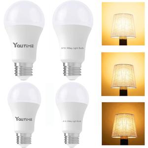 3 Way Light Bulbs 30 70 100 Watt Equivalent 2700K Soft White A19, Incandescent Replacement,6/10/15w Energy Saving LED Bulb,Three Way Light Bulbs, 500 1200 1600 Lumens, E26 Base, 4Pack