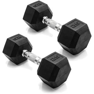 CAP Barbell Coated Dumbbell Weight | Multiple Options Pairs & Sets 25LB EACH