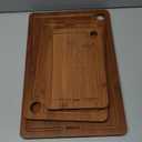 Bamboo Cutting Board for Kitchen, 3-Piece Set with Juice Grooves, Side Handles & Non-Slip Mats  Durable Bamboo Chopping Board for Meat, Vegetables and Fruits