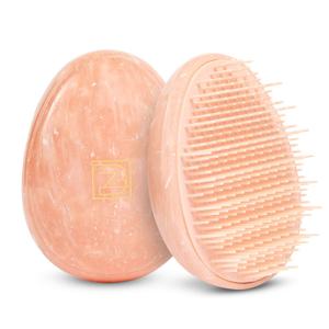 Travel Hairbrush - Mini Hair Detangler for Women Teens Kids - Sensory Scalp Massager - Small Portable Comb - Thick, Curly, Straight, Wet, Dry - Compact Detangler - Purse Essentials (Rose Quartz)