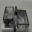 Outdoor Wall Light Fixtures, Exterior Waterproof Wall Lanterns, Porch Sconces Lighting with E26 Sockets & Glass Shades, Modern Matte Black Outside Lights for Patio Front Door Entryway Garage, 2-Pack