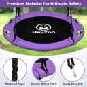 HeyZoo Tree Swing, Saucer Swing 40 Inch for Kids, 900lbs Weight Capacity, with Adjustable Hanging Straps, for Backyard and Outdoor Playground, Purple