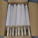 White Paper Umbrellas, 23.6 Inch Paper Parasol Umbrellas Chinese Japanese Style DIY Umbrellas Decorative Vintage Decor for Wedding Props