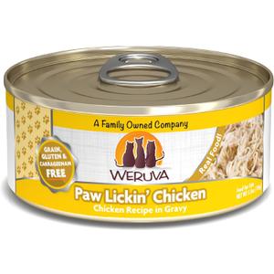 Weruva Classic Cat Food, Paw Lickin Chicken with Chicken Breast in Gravy, 5.5oz Can (Pack of 24) (BBD FEB 2028)