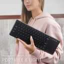 Perixx PERIBOARD-716 Wireless Keyboard with Touchpad, Support Multiple Devices Connection with TV, Tablet and Smartphone, X Type Scissor Keys, Black, US English Layout