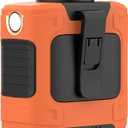 Portable Waist Fan 10000mAh Rechargeable Waist Clip Fan 18000RPM With Max 12H Working Time 3-speed adjustment with LED flashlight Portable Fan for Outdoor Jobsite and etc(Orange)