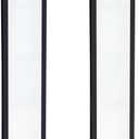 Ireer 2 Pcs Slim Skinny Whiteboard with a Tray to Do List Portable Narrow Tall Dry Erase Board for Door Wall Mounted Aluminum Magnetic Board for Home Office, 7.9"x 31.5" (Black)