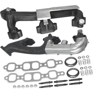 Exhaust Manifold Pair Left & Right Side Compatible With Chevrolet C1500 C2500 C3500 K1500 K2500 K3500 1988-1995 Compatible With GMC C1500 C2500 C3500 K1500 K2500 K3500 1988-1995 674-156 674-157