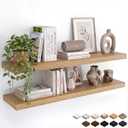 Oak Floating Shelves Set of 235.43in Wall Mounted Display Ledge Shelves for Bedroom, Bathroom, Living Room and Kitchen Decoration Storage