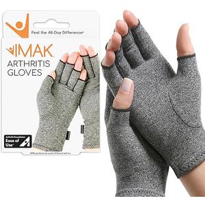 IMAK Compression Arthritis Gloves - Fingerless, Support for Joint Pain & Circulation, Unisex, Compression Gloves Size: Medium