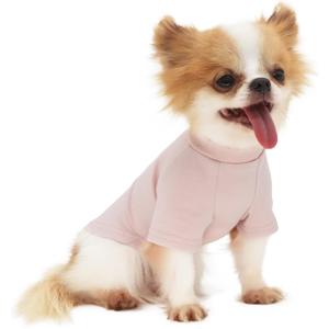 LOPHIPETS Everyday Soft Cotton Dog Short Sleeve T-Shirt for Adult Chihuahuas & Small Dogs Breeds | Fits 4.5-6.5 lbs | Pink, Medium