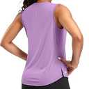 G Gradual Women's Sleeveless Workout Tank Tops Running Yoga Shirts | Crew Neck, Loose Fit, Curved Hem, Quick Dry, Lightweight, Moisture Wicking, Stretchy, Athletic, Gym, Tennis, Casual (Mauve,  XXL)