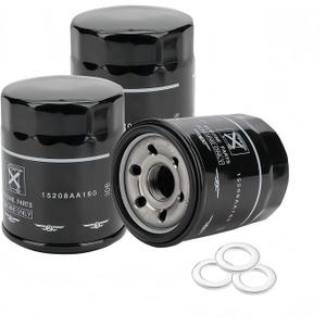 Aftermarket 15208AA21A Oil Filter & Crush Washer for Subaru Outback Legacy Impreza Forester XV Crosstrek Ascent 2011-2025 | 3 Pack High Efficiency Engine Oil Filter & Washer