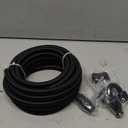 EVIL ENERGY 8AN PTFE Fuel Line Kit,E85 Nylon Braided Fuel Hose 20FT AN8 PTFE Fuel Line Hose(12/32Inch ID) (Black)