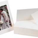 JMUQ 50 Pack Paper Picture Frames 4x6, White Picture Frames Cardboard Pictures Frame with Easel, Bulk Paper Pictures Frame for Wedding, Graduation, DIY Classroom Crafts
