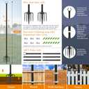 2 Pack String Light Poles,10 Ft Light Poles for Outside String Lights,Outdoor Lights Pole with Fork,Metal Poles Stand for Patio Deck Backyard