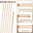 Bird Perches Natural Wood Double Slots, 30 Inches, 8 Pcs