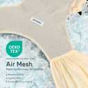 Momcozy Baby Carrier AirMesh - The Perfect Summer Sling for Newborns to Toddler 8-35 lbs - Cooling Fabric Baby Wrap, Lightweight, Ergonomic, and Easy to Wear, Light Beige