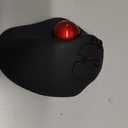 Ergonomic Wireless Trackball Mouse, 3 Device Connection (Bluetooth or 2.4G USB Receiver) Bluetooth Quiet Computer Mouse, 2*AAA Battery Thumb Laptop Mice with 5 Level DPI for PC/Laptop/Mac/Windows Red