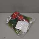 Christmas Wreath for Front Door, Lighted Gnome Christmas Door Wreath, Artificial Santa Xmas Hanging Sign for Door Window Wall Decorations Farmhouse Christmas Home Decor (Red)