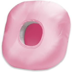 Ear Piercing Pillow for Side Sleepers with Ear Hole, Donut Pillow for Ear with Silky Pillowcase for CNH and Ear Pain Inflammation Pressure Sores Piercing, Ear Guard Pillow (Pink Silk), 9"L x 3.5"W