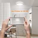 BLNAN LED Flush Mount Ceiling Light, 9 Inch 18W 3000K/4000K/5000K Hardwire Light Fixture, Ultra Thin Round White Lamp for Kitchen Porch Bedroom Hallway Stairwell Basement, Non-dimmable 1 Pack