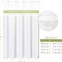 Litabel 2Pcs White Fabric Snap-in Shower Curtain Liner Replacement, 70W x 66H Waterproof Removable Liner for No Hook Shower Curtains with Snap in Liner, Soft Cloth & Hotel Quality, Machine Washable