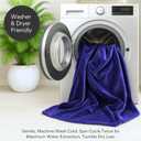 Waterproof Blanket King Size (Indigo, 82x82") Absorbent, Leakproof Fleece Protector for Bed, Couch - Water Proof and Stain Resistant, Plush Throw Blankets, Moisture Repellant Top Cover, Sherpa Throws