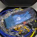 Snow-Chains Auto Fixing 1 Min Quick Fit Easy Installation Tire-Chains, Portable Reusable Universal Emergency Tire Traction Chain for Passenger Car, Pickup Trucks and SUV - Set of 2 (HKN-150)