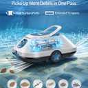 Robotic Pool Cleaner,Automatic Pool Cleaner with 210-Mins Runtime,Pool Vacuum for Above Ground & Inground Pools,Easy Retrieve,Smart Planning,Coverage up to 2200 Sq.Ft,Sky Aqua