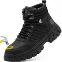 Waterproof Steel Toe Boots For Men-6 Inch Comfortable Mens Safety Work Boots Indestructible Steel Toe Shoes Lightweight Non Slip Puncture Resistant Industrial Construction Boot 13