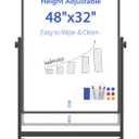 Rolling Whiteboard on Wheels, Double-Sided Magnetic Dry Erase Board with Stand, Mobile White Board for Office, Classroom, Home (32" x 48")