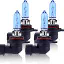 NEWBROWN 9012 Headlight Bulb HIR2 Bulb Halogen 5000K Super White Light Long Life Replacement PX22D 12V/55W (9012/HIR2, 4 Pack)