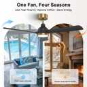 GREENEVER 52 Inch Ceiling Fan with Lights, Remote, DC & High CFM