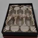 GLASSIQUE CADEAU Port and Dessert Wine, Sherry, Cordial, Aperitif Tasting Glasses | Set of 6 Small Crystal 7 oz Sippers | Mini Short Stem Nosing Taster Copitas