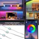 Permanent Outdoor Lights for House 50ft Waterproof RGB Eave Light IP67 String Lights with 30 LED App Remote RGB Under Eave Lighting for Garden Party Holiday Christmas Deco
