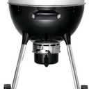 Napoleon PRO18 Compact Charcoal Kettle Grill, Black, Porcelain-Enameled Lid and Bowl, Chrome-Plated Cooking Grid